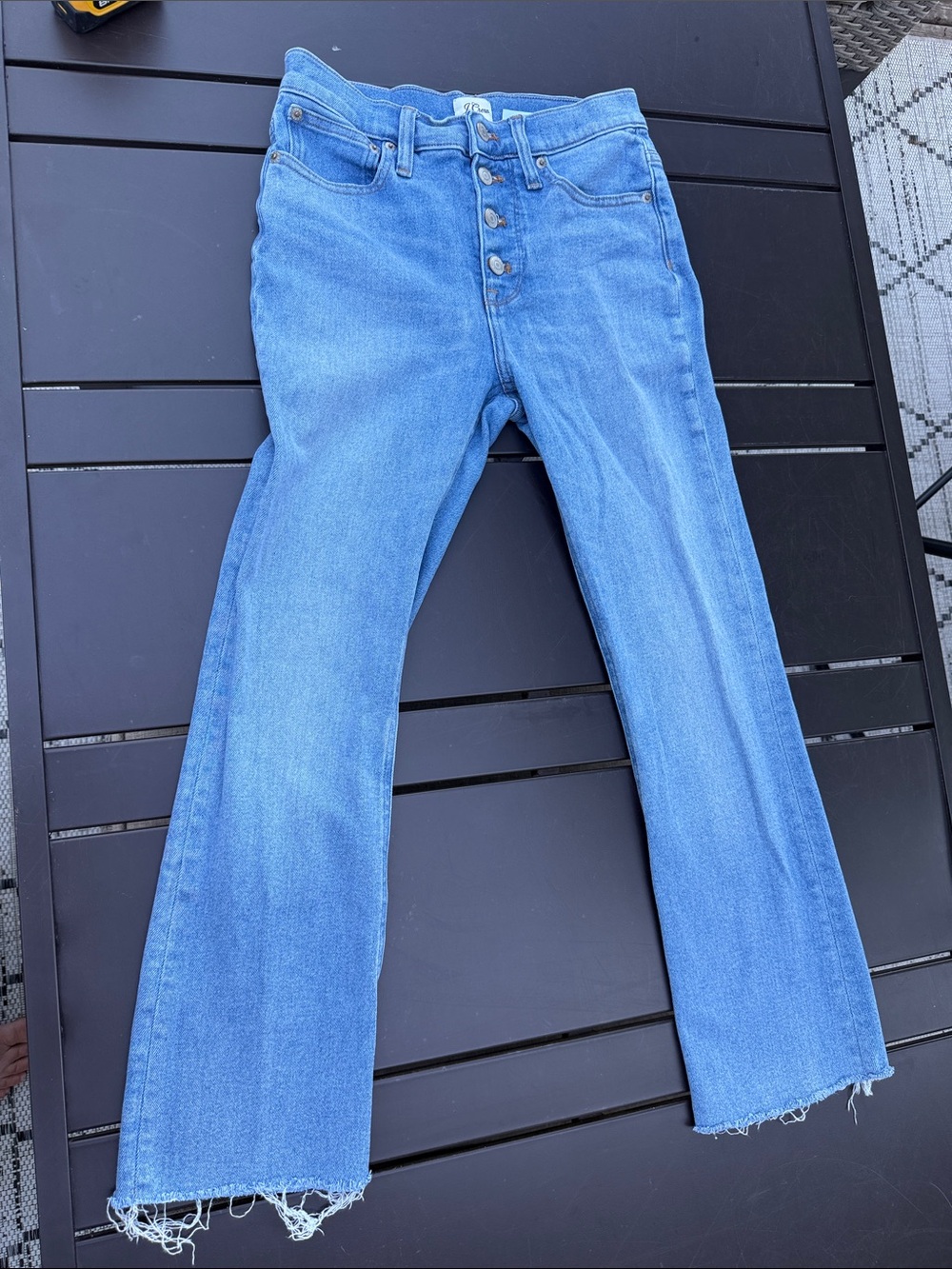 JJCrew Denim re imagined 10” Billie Demi Boot Crop High-Rise Button-Fly Jean 25